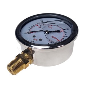 Glycerine pressure gauge 0-250bar 63mm (bottom connection)