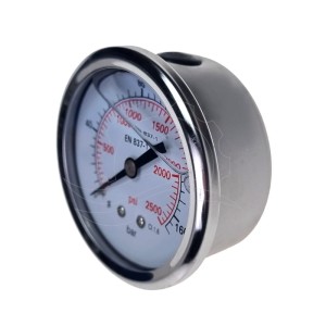 Glycerine pressure gauge 0-6bar 63mm (rear connection)