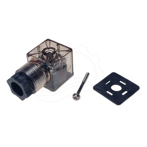 24V type A solenoid valve plug, illuminated